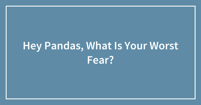 Hey Pandas, What Is Your Worst Fear?