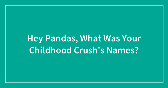 Hey Pandas, What Was Your Childhood Crush’s Names?