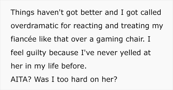 Broke Woman Sells Her Fiancé's Deceased Brother's Gaming Chair So She Could Go To The Gym Broke Woman Sells Her Fiancé's Deceased Brother's Gaming Chair So She Could Go To The Gym