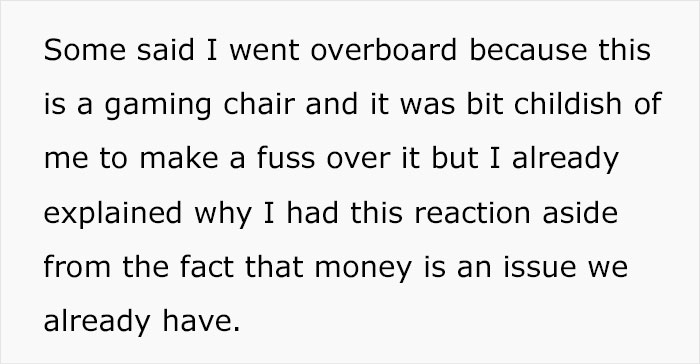 Broke Woman Sells Her Fiancé's Deceased Brother's Gaming Chair So She Could Go To The Gym Broke Woman Sells Her Fiancé's Deceased Brother's Gaming Chair So She Could Go To The Gym