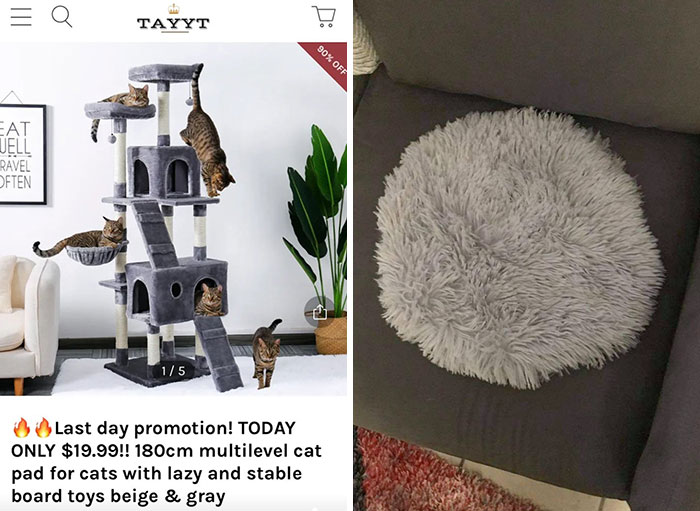The Cat Tree My Mum Ordered vs. What She Received