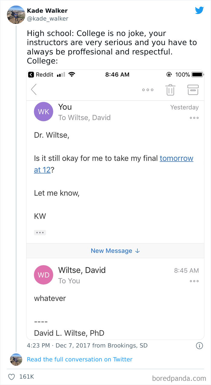 Worst Student Email Examples 30 Hilarious Times College Students Got The Wildest Emails From Their ...