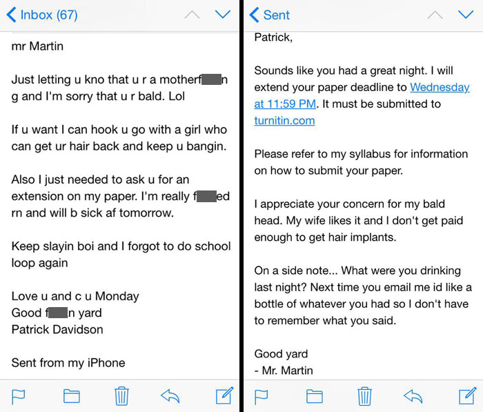 A Student Emails His Professor While Drunk... Results Are Amazing