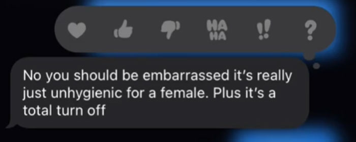 Woman Sends Her Boyfriend A Pic Of Her Hairy Legs To Have A Laugh, Doesn't Expect He Would Respond By Shaming Her Woman Sends Her Boyfriend A Pic Of Her Hairy Legs To Have A Laugh, Doesn't Expect He Would Respond By Shaming Her