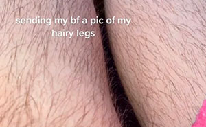 Esta mujer le envió a su novio una foto de sus piernas peludas para reírse un poco, y él la humilló por ello