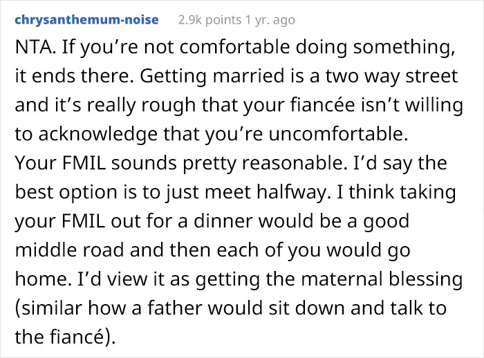 Groom Rejects Bride's 'Weird Family Tradition' Of Spending The Night With Her Mom, Drama Ensues Groom Rejects Bride's 'Weird Family Tradition' Of Spending The Night With Her Mom, Drama Ensues