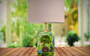 I Made These Terrariums And Terrarium Lamps, Designed With Fantastical Storybook Scenes Inside A Glass Base (16 Pics)