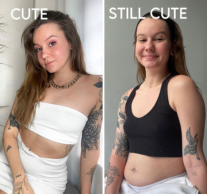 This Woman Goes Viral Online For Reminding People What Real Bodies Look Like By Sharing These 30 Side-By-Side Pictures (New Pics)