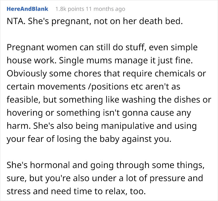 Husband Fed Up With Doing 100% Of The Chores While Pregnant Wife Is Doing Nothing Finally Snaps Husband Fed Up With Doing 100% Of The Chores While Pregnant Wife Is Doing Nothing Finally Snaps