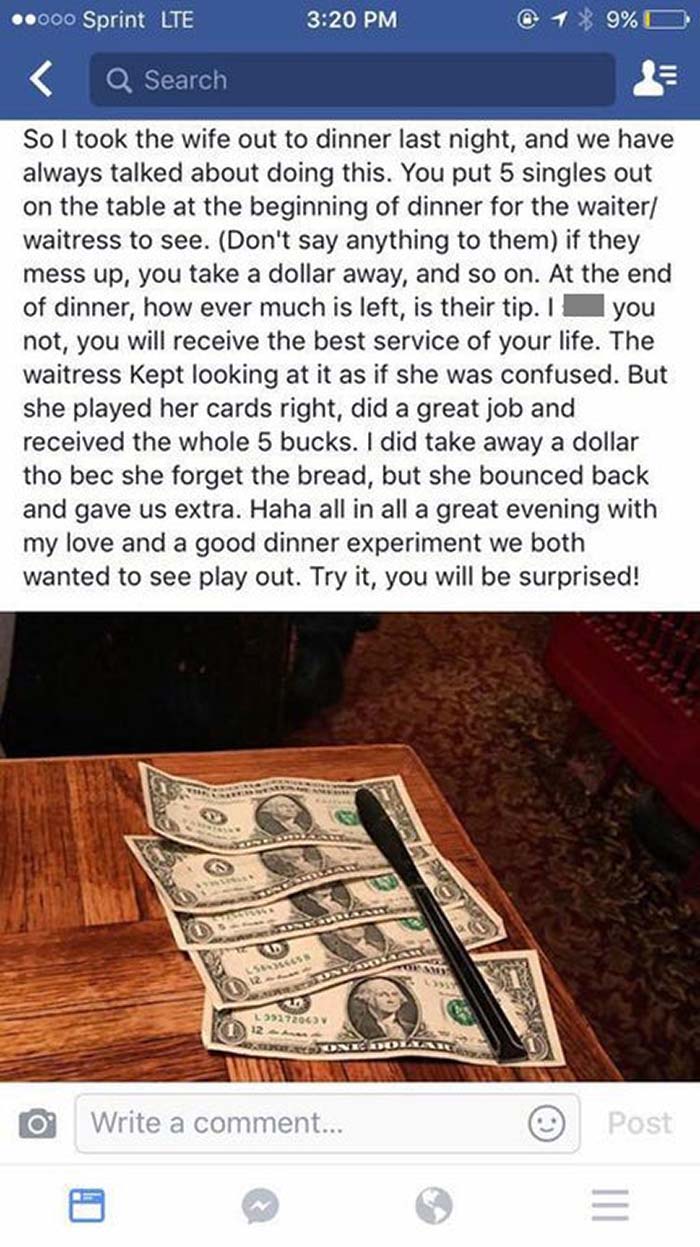 Treating A Server Like This Is Trashy (Facepalm)