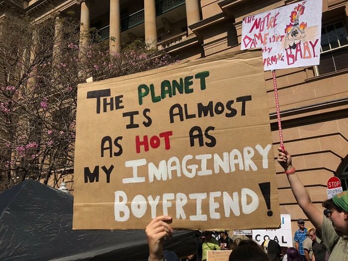 At A Climate Change Protest In Australia
