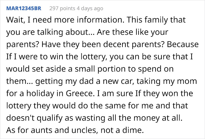 Guy Who Won $5.6M Dollars Refused To Give Any To His Family Guy Who Won $5.6M Dollars Refused To Give Any To His Family