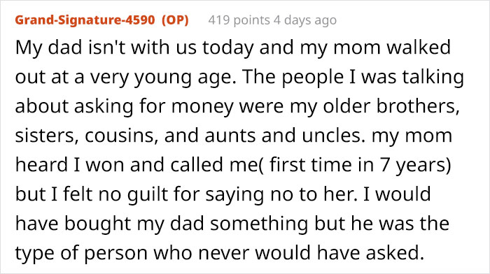 Guy Who Won $5.6M Dollars Refused To Give Any To His Family Guy Who Won $5.6M Dollars Refused To Give Any To His Family