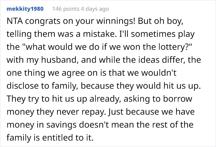 Guy Who Won $5.6M Dollars Refused To Give Any To His Family Guy Who Won $5.6M Dollars Refused To Give Any To His Family