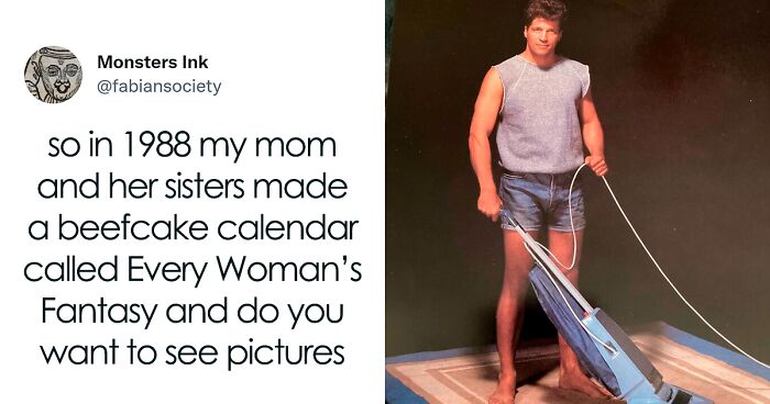 “Every Woman’s Fantasy”: People Online Are Cracking Up At This Resurfaced Calendar From The ‘80s Featuring Handsome Men Doing Various Chores (11 Pics)