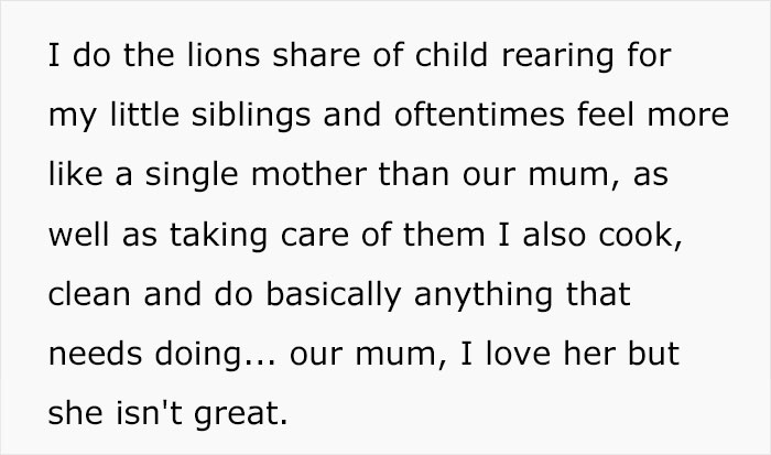 Oldest Daughter Who'd Been Caring For Her Four Siblings Decides To Put Herself First And Move Out, Mom Snaps Oldest Daughter Who'd Been Caring For Her Four Siblings Decides To Put Herself First And Move Out, Mom Snaps