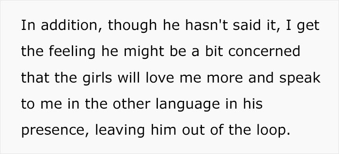 'They Have No Need To Learn A Second Language': Man Demands His Bilingual Wife Not Teach Their Daughters Her Native Language 'They Have No Need To Learn A Second Language': Man Demands His Bilingual Wife Not Teach Their Daughters Her Native Language