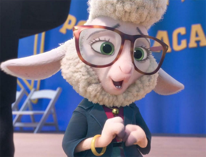 In Zootopia (2016), Bellwether Is Wearing A Little Bell. In Real Life, A Bellwether Is The Leading Sheep Of A Flock, With A Bell Around Its Neck To Help Direct The Other Sheep