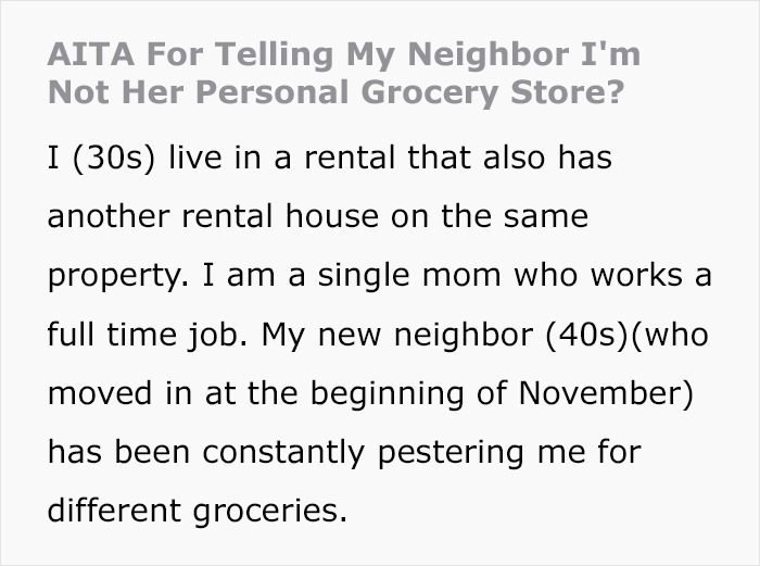 Woman Tells Her Neighbor "No" To Buying More Than 80 Items At The Grocery Store, Drama Ensues