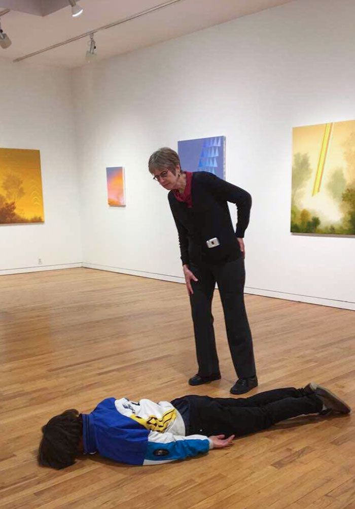 My Brother At An Art Gallery