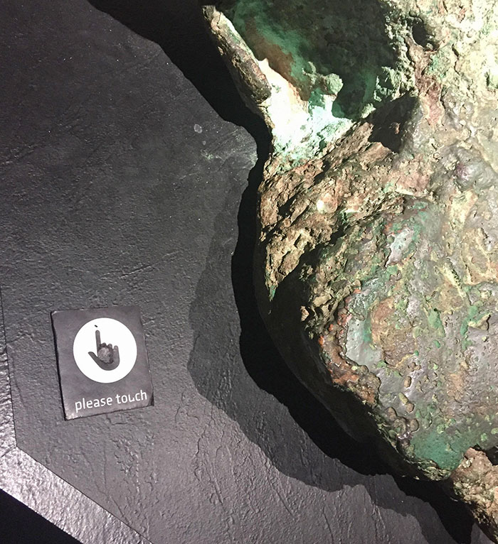 Museum-Goers Touched The "Please Touch" Sign Instead Of The Rock