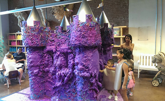 This Castle Has Been Painted 6 Days A Week With About 2 Gallons Of Paint Each Day For The Past Year And A Half. At The Phoenix Children's Museum
