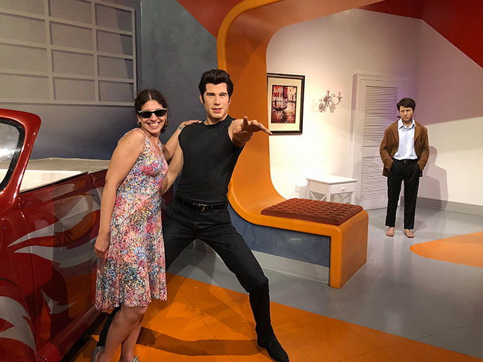 Dustin Hoffman Looks Jealous Of My Mom And John Travolta At A Wax Museum
