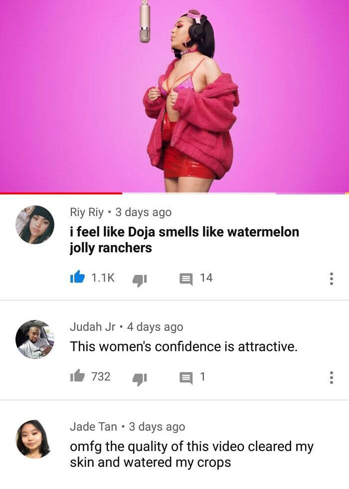 These Comments On Dojo Cat's Colors Video