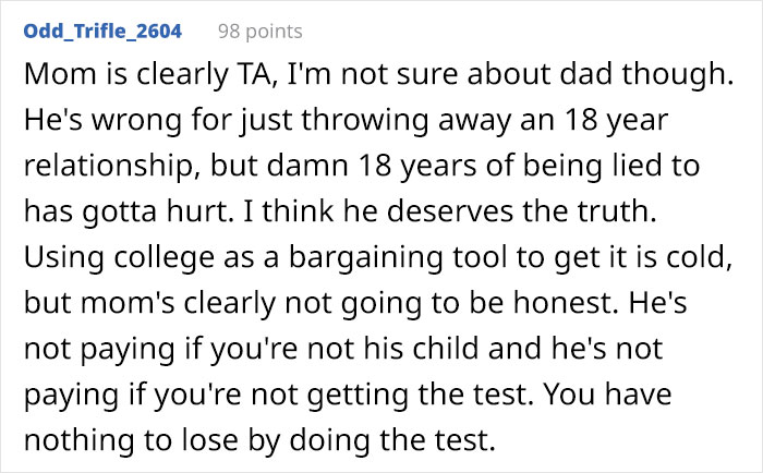 Dad’s Fuming After Discovering That His Wife Had An Affair, Gets Revenge By Refusing To Pay For All Of His Kids’ College Unless They Prove Their Kinship With A DNA Test Dad’s Fuming After Discovering That His Wife Had An Affair, Gets Revenge By Refusing To Pay For All Of His Kids’ College Unless They Prove Their Kinship With A DNA Test