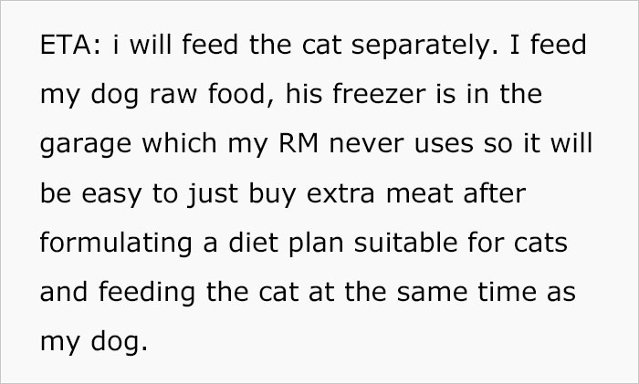 Woman Wanted To Get A Cat And Feed It Vegan Dry Food, Roommate Passes That On To The Shelter Worker And They Decline Her Application