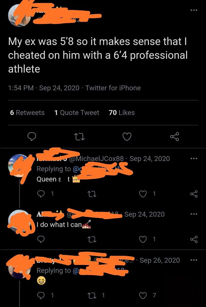 I Don't Know If It Counts But This Girl Is Saying Cheating Is Ok. I Felt Disgusted When I Saw It. I Felt Like Sharing It