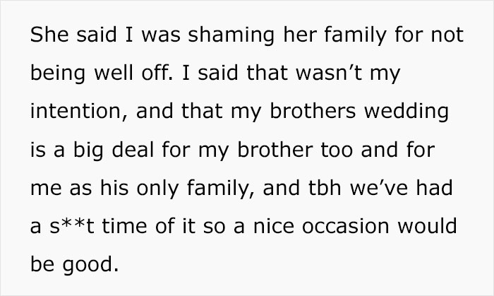 "Didn't Invite Me Because My Husband And I 'Are Never Available'": Brother Doesn’t Involve Sis In Wedding Plans Even Though She’s Paying For It "Didn't Invite Me Because My Husband And I 'Are Never Available'": Brother Doesn’t Involve Sis In Wedding Plans Even Though She’s Paying For It