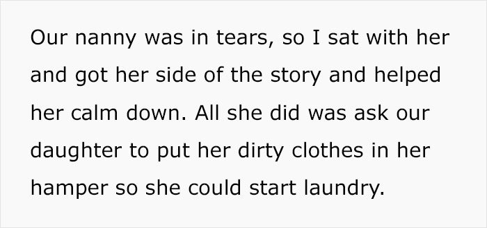 Mother "Saw Red" After She Heard How Her Daughter Talks With Her Nanny, Comes Up With Punishment That MIL Is Not Happy About Mother "Saw Red" After She Heard How Her Daughter Talks With Her Nanny, Comes Up With Punishment That MIL Is Not Happy About