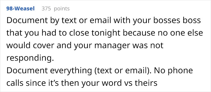 “Do Not Tell Anyone About Last Night”: Manager Won’t Pick Up Her Phone So Gas Station Employee Leaves The Store Unlocked Because Nobody Showed Up To Relieve Them “Do Not Tell Anyone About Last Night”: Manager Won’t Pick Up Her Phone So Gas Station Employee Leaves The Store Unlocked Because Nobody Showed Up To Relieve Them