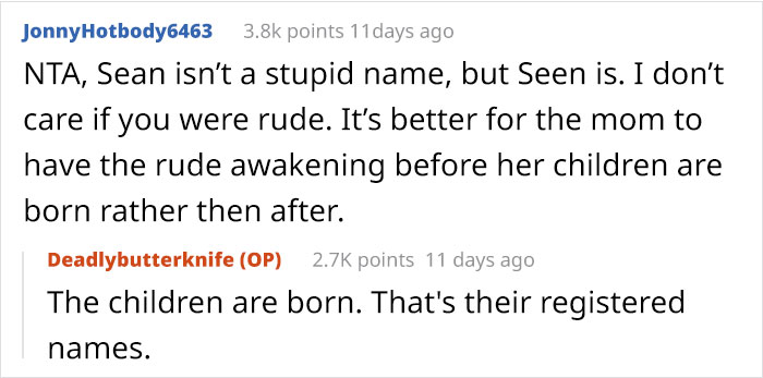 "It's Going To Be So Confusing": Person Calls Out New Mom For Giving Her Twin Babies Stupid Names "It's Going To Be So Confusing": Person Calls Out New Mom For Giving Her Twin Babies Stupid Names