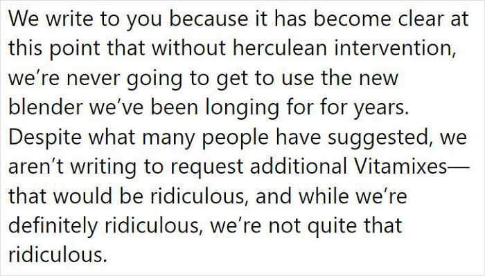 After 2.5-Week ‘War’ With 3 Cats, Woman Contacts Vitamix Asking For Empty Boxes To Replace The One Her Cats Took Over With New Blender Inside After 2.5-Week ‘War’ With 3 Cats, Woman Contacts Vitamix Asking For Empty Boxes To Replace The One Her Cats Took Over With New Blender Inside
