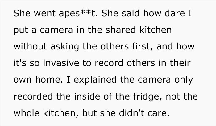Woman Gets Dramatic When Her Lies Were Exposed After Roommate Installs A Fridge Camera Woman Gets Dramatic When Her Lies Were Exposed After Roommate Installs A Fridge Camera