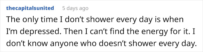 Woman Is Shocked To Find Out Her Friends Shower Every Day, Asks If She's Being Gross