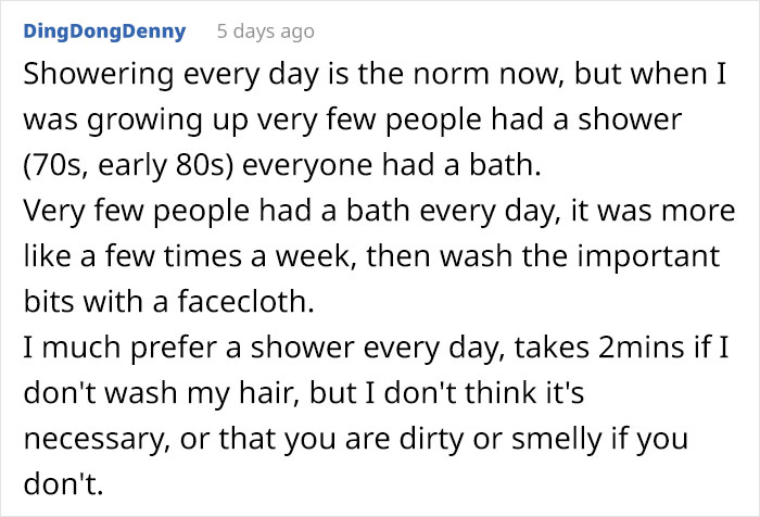 Woman Is Shocked To Find Out Her Friends Shower Every Day, Asks If She's Being Gross