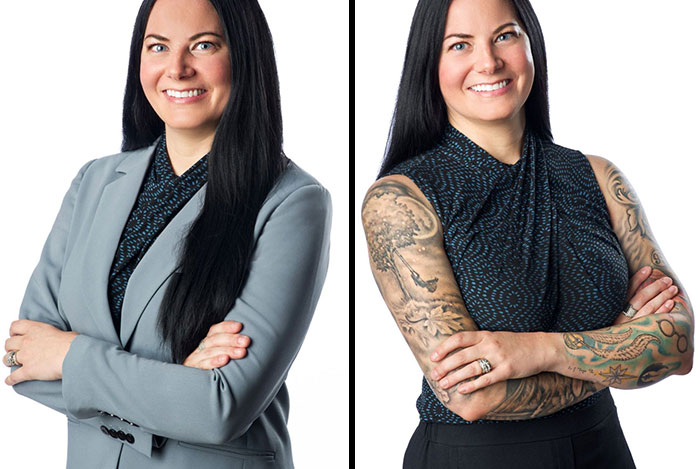 People Are Applauding This Company That Encouraged Their Employee To Show Off Her Tattoos In A Headshot Pic