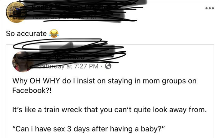 "It's Like A Train Wreck That You Can't Quite Look Away From": Mom Roasts Cringy Mom Groups On Facebook "It's Like A Train Wreck That You Can't Quite Look Away From": Mom Roasts Cringy Mom Groups On Facebook