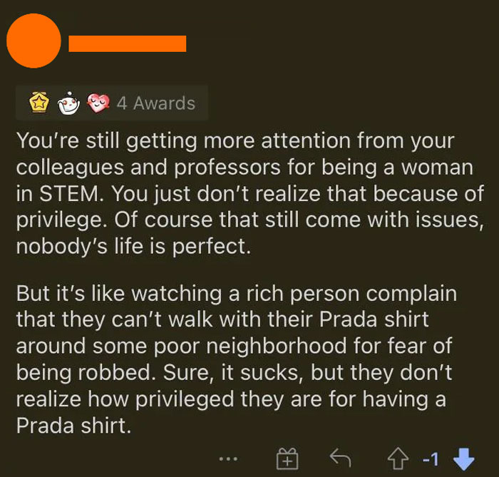 Men Rant About How Oblivious Women Are To Their Privilege, Eat Their Own Words When One Of Them Replies Men Rant About How Oblivious Women Are To Their Privilege, Eat Their Own Words When One Of Them Replies