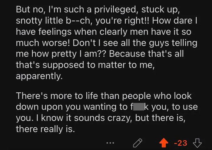 Men Rant About How Oblivious Women Are To Their Privilege, Eat Their Own Words When One Of Them Replies Men Rant About How Oblivious Women Are To Their Privilege, Eat Their Own Words When One Of Them Replies