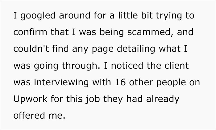 Person Fails To See Red Flags That They Are Being Scammed For $2.2k With Fake Employment Scam Person Fails To See Red Flags That They Are Being Scammed For $2.2k With Fake Employment Scam