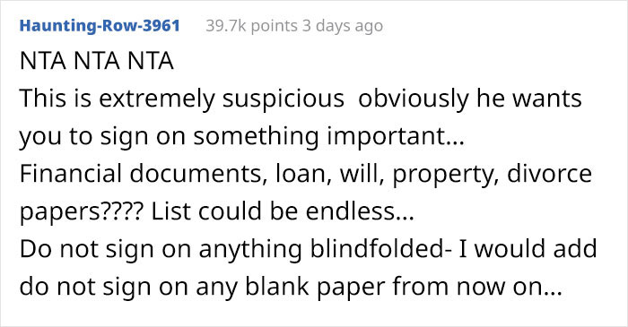 Husband Asks Wife To Sign Papers While Blindfolded, She Gets Suspicious When He Refuses To Show The Papers Husband Asks Wife To Sign Papers While Blindfolded, She Gets Suspicious When He Refuses To Show The Papers