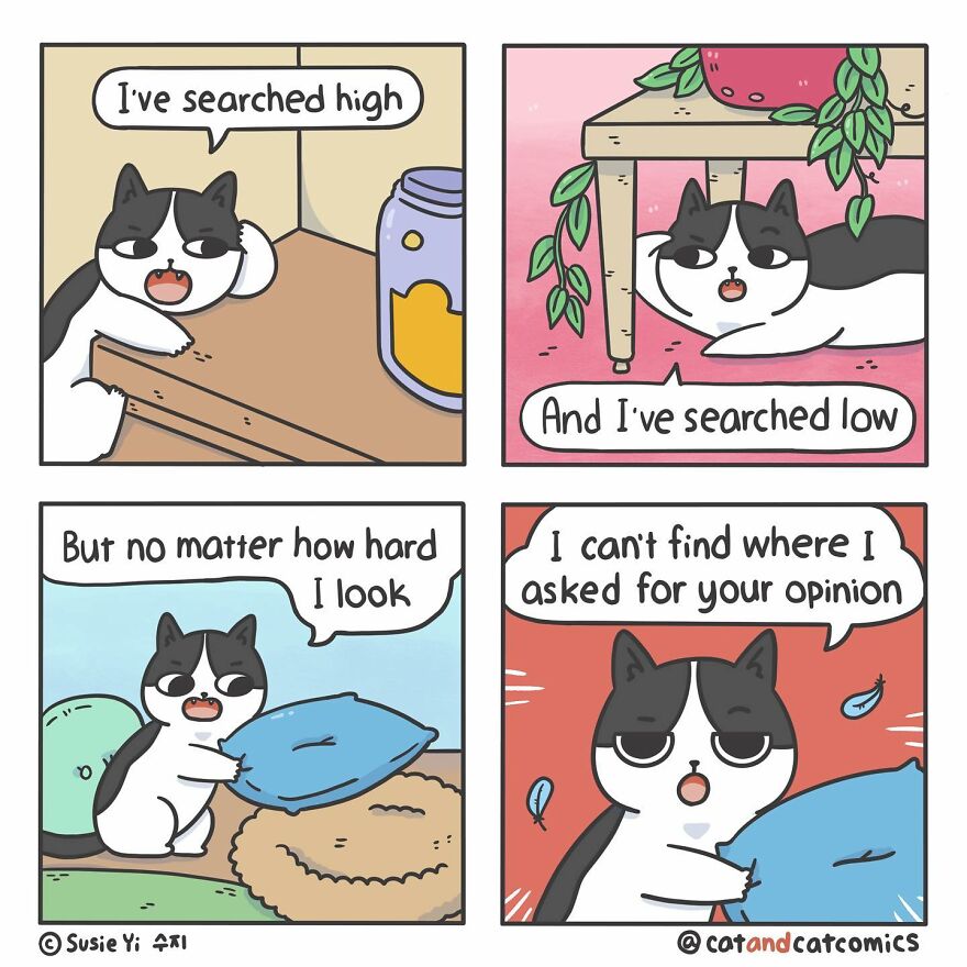 My 23 Wholesome Comics About A Cat And His Human