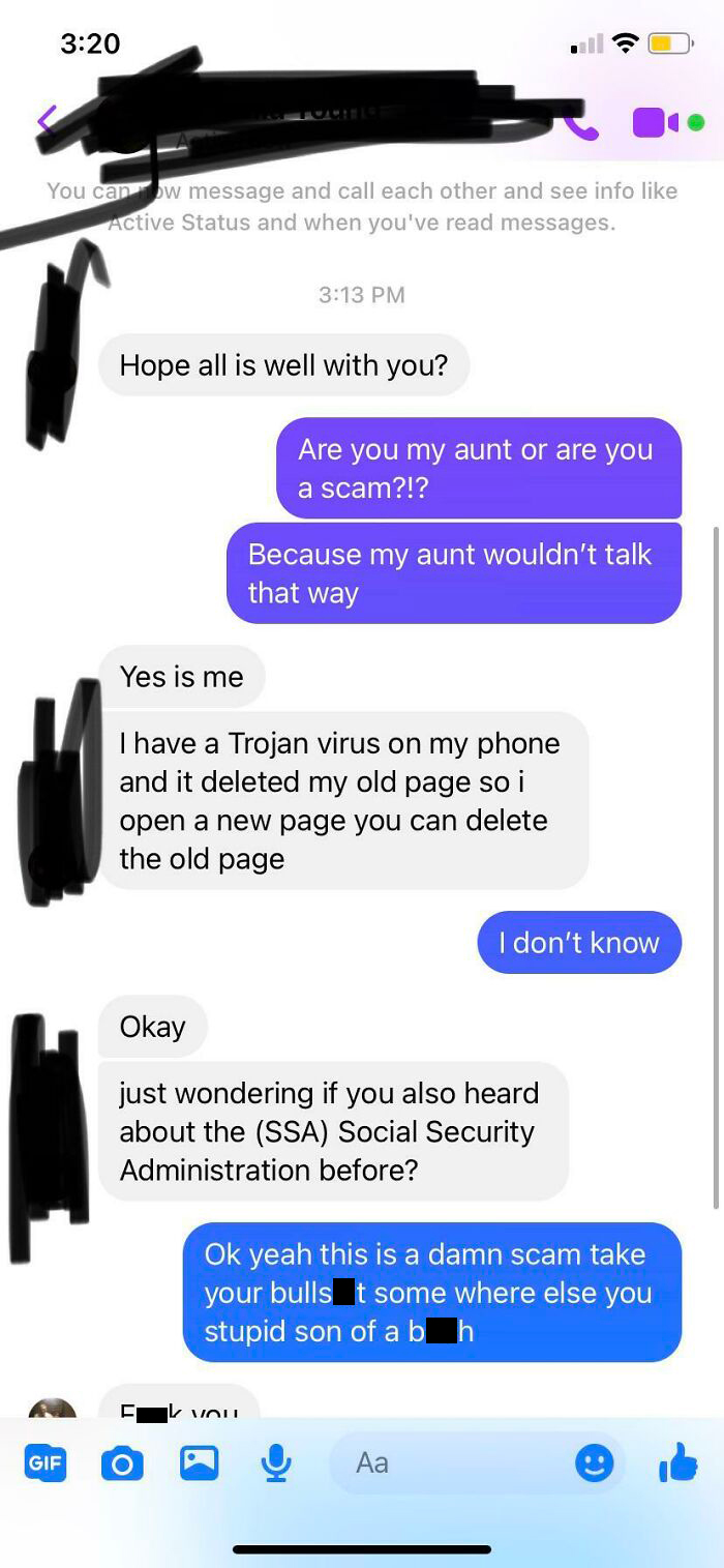 I Pissed Off A Scammer Who Used My Aunts Name