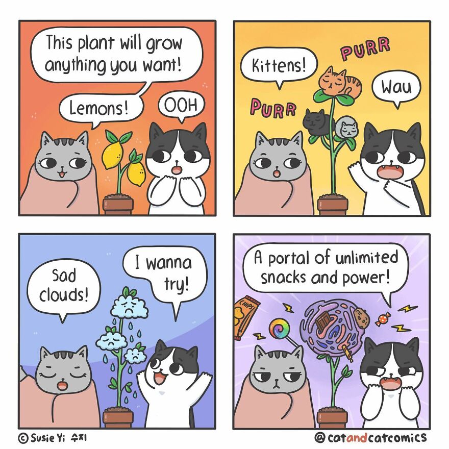 My 23 Wholesome Comics About A Cat And His Human
