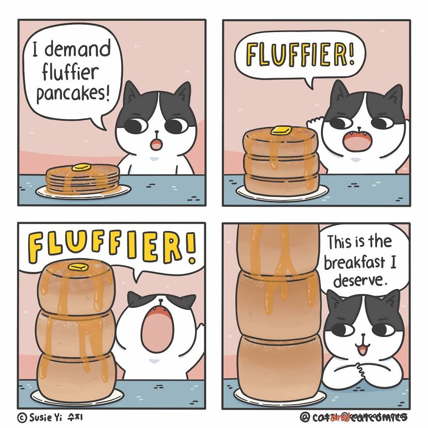 My 23 Wholesome Comics About A Cat And His Human