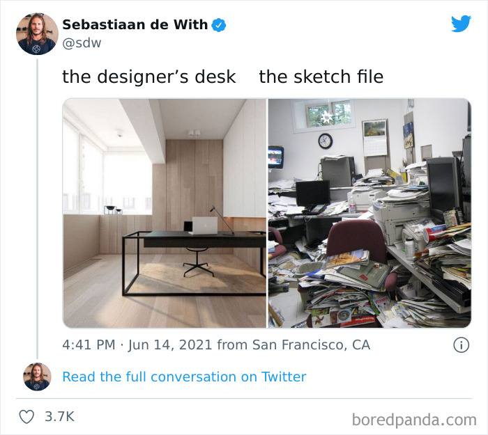 Oh Look At The Rockefeller With The Desk In His Home Office! I Work From Bed And My Sketch Files Are Just Nonsense With A Text Field That Says “All Work And No Play Etc Etc Etc” Reposted From: @productmanagersgonewild